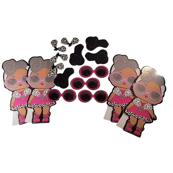 LOL Surprise Craft Kits Set of 8 Girl Party Favor DIY Dress Up Cardboard - Picture 5 of 13
